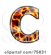 Royalty Free RF Clipart Illustration Of A Magma Symbol Capital Letter C