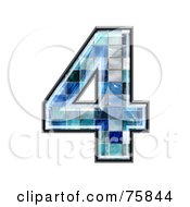 Blue Tile Symbol Number 4