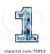 Blue Tile Symbol Number 1