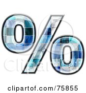Blue Tile Symbol Percent