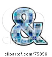 Blue Tile Symbol Ampersand