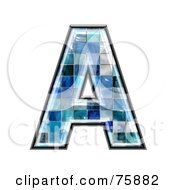 Blue Tile Symbol Capital Letter A