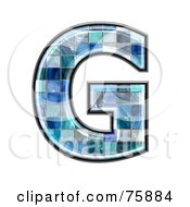 Blue Tile Symbol Capital Letter G