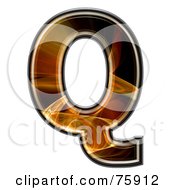 Poster, Art Print Of Fractal Symbol Capital Letter Q