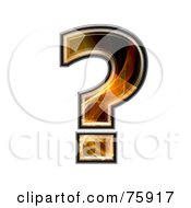 Royalty Free RF Clipart Illustration Of A Fractal Symbol Question Mark by chrisroll
