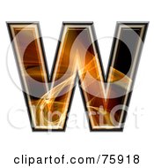 Royalty Free RF Clipart Illustration Of A Fractal Symbol Capital Letter W