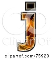 Royalty Free RF Clipart Illustration Of A Fractal Symbol Lowercase Letter J by chrisroll