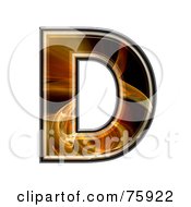 Royalty Free RF Clipart Illustration Of A Fractal Symbol Capital Letter D by chrisroll