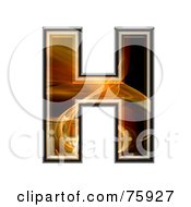Poster, Art Print Of Fractal Symbol Capital Letter H