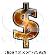 Royalty Free RF Clipart Illustration Of A Fractal Symbol Dollar by chrisroll