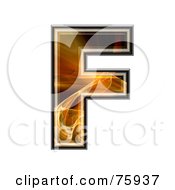 Royalty Free RF Clipart Illustration Of A Fractal Symbol Capital Letter F by chrisroll