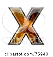 Royalty Free RF Clipart Illustration Of A Fractal Symbol Capital Letter X