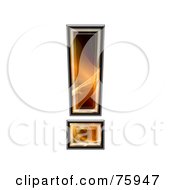 Royalty Free RF Clipart Illustration Of A Fractal Symbol Exclamation Point by chrisroll