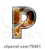 Poster, Art Print Of Fractal Symbol Capital Letter P