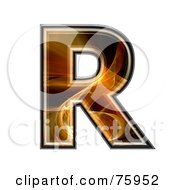 Royalty Free RF Clipart Illustration Of A Fractal Symbol Capital Letter R
