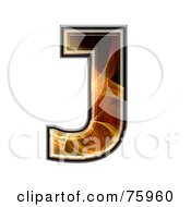 Royalty Free RF Clipart Illustration Of A Fractal Symbol Capital Letter J