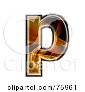 Royalty Free RF Clipart Illustration Of A Fractal Symbol Lowercase Letter P