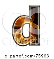 Royalty Free RF Clipart Illustration Of A Fractal Symbol Lowercase Letter D