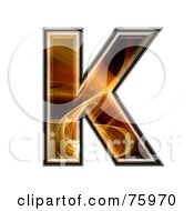 Poster, Art Print Of Fractal Symbol Capital Letter K