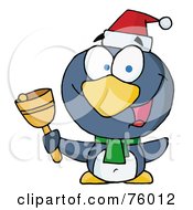 Thoughtful Christmas Penguin Bell Ringer