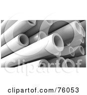 Background Of 3d Plastic Pipes In A Pile