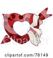 Royalty Free RF Clipart Illustration Of A Polka Dot Heart And Pucker Frame