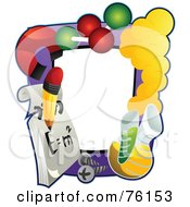 Royalty Free RF Clipart Illustration Of A School Science Frame