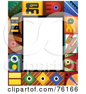 Poster, Art Print Of Colorful Tribal Frame