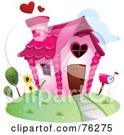 Royalty Free RF Clipart Illustration Of A Unique Heart Home by BNP Design Studio #COLLC76275-0148