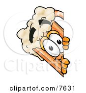 Clipart Picture Of A Beer Mug Mascot Cartoon Character Peeking Around A Corner by Toons4Biz