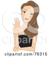 Poster, Art Print Of Stunning Brunette Lady Showing Her Engagement Ring