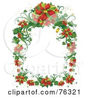 Christmas Poinsettia Frame