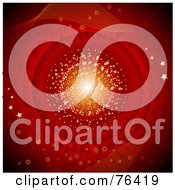 Royalty Free RF Clipart Illustration Of A Red Glowing Star Background by elaineitalia