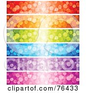 Poster, Art Print Of Digital Collage Of Colorful Sparkly Light Website Banners