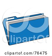 Blue Manilla File Folder