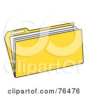 Yellow Manilla File Folder