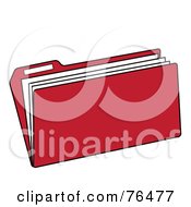 Red Manilla File Folder