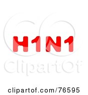 Poster, Art Print Of Red H1n1 On White
