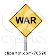 Poster, Art Print Of Yellow War Warning Sign