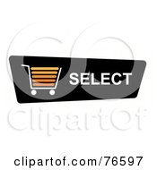Poster, Art Print Of Black Select Shopping Cart Button On White