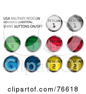 Digital Collage Of Round Colorful Redcon Buttons