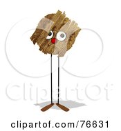 Royalty Free RF Clipart Illustration Of A Leggy Wooden Ball Creature by NL shop