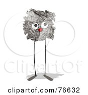 Royalty Free RF Clipart Illustration Of A Leggy Cement Ball Creature