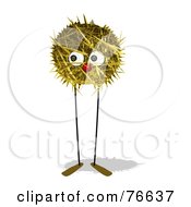 Royalty Free RF Clipart Illustration Of A Leggy Thistle Ball Creature