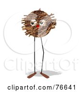Royalty Free RF Clipart Illustration Of A Leggy Stick Ball Creature by NL shop
