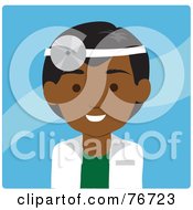 Poster, Art Print Of Friendly Male Indian Doctor Avatar Over Blue
