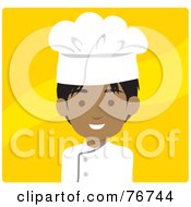 Poster, Art Print Of Indian Avatar Chef Man Over Yellow