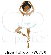 Royalty Free RF Clipart Illustration Of A Graceful Black Ballerina Woman Dancing by Rosie Piter #COLLC76780-0023