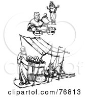 Royalty Free RF Clipart Illustration Of A Digital Collage Of Vendors From The Holy Land
