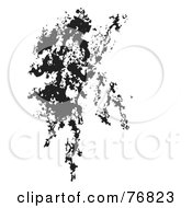 Poster, Art Print Of Black And White Sponge Paint Splatter Texture
